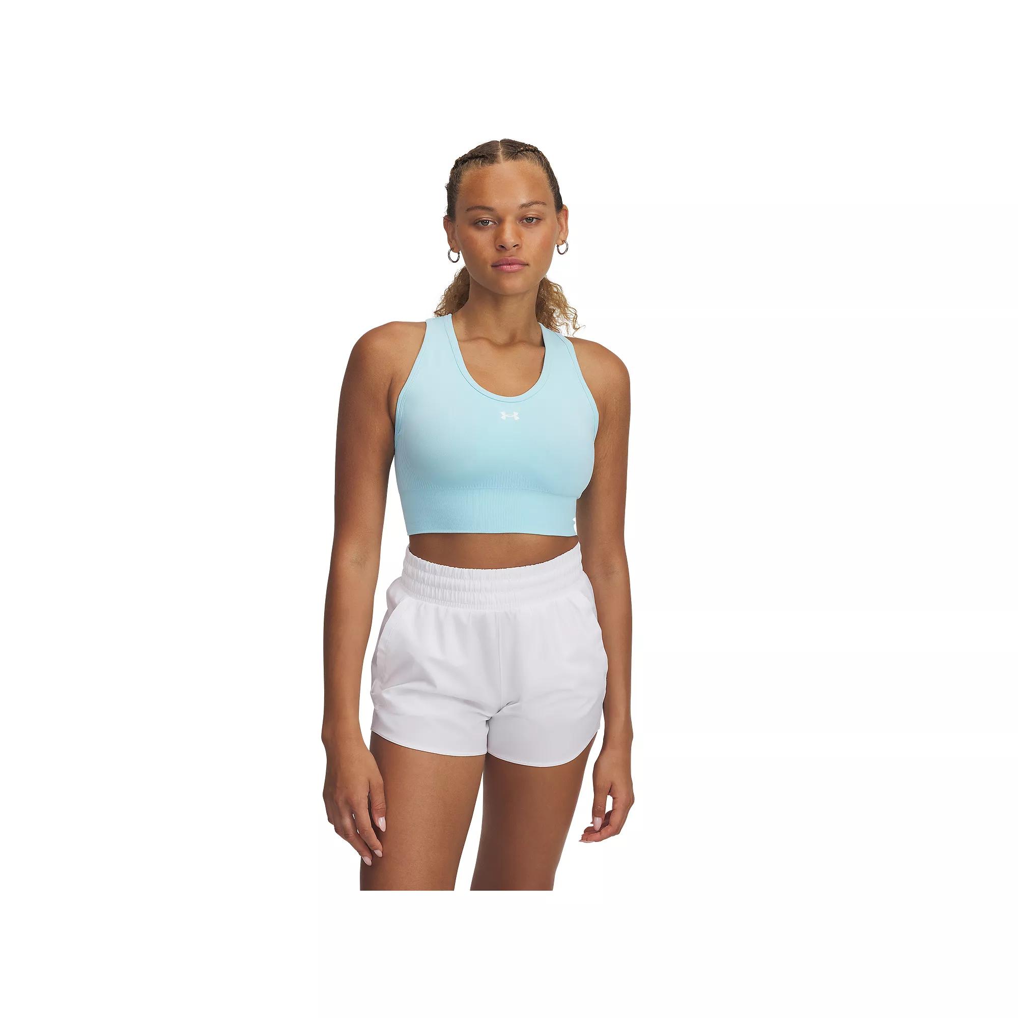 Women's Under Armour Vanish Seamless Medium-Impact Mid Sports Bra, Size: XL, Stream Product Image