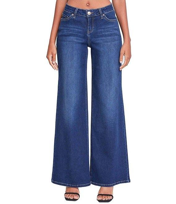 YMI Jeanswear Low Rise Wide Leg Jeans Product Image