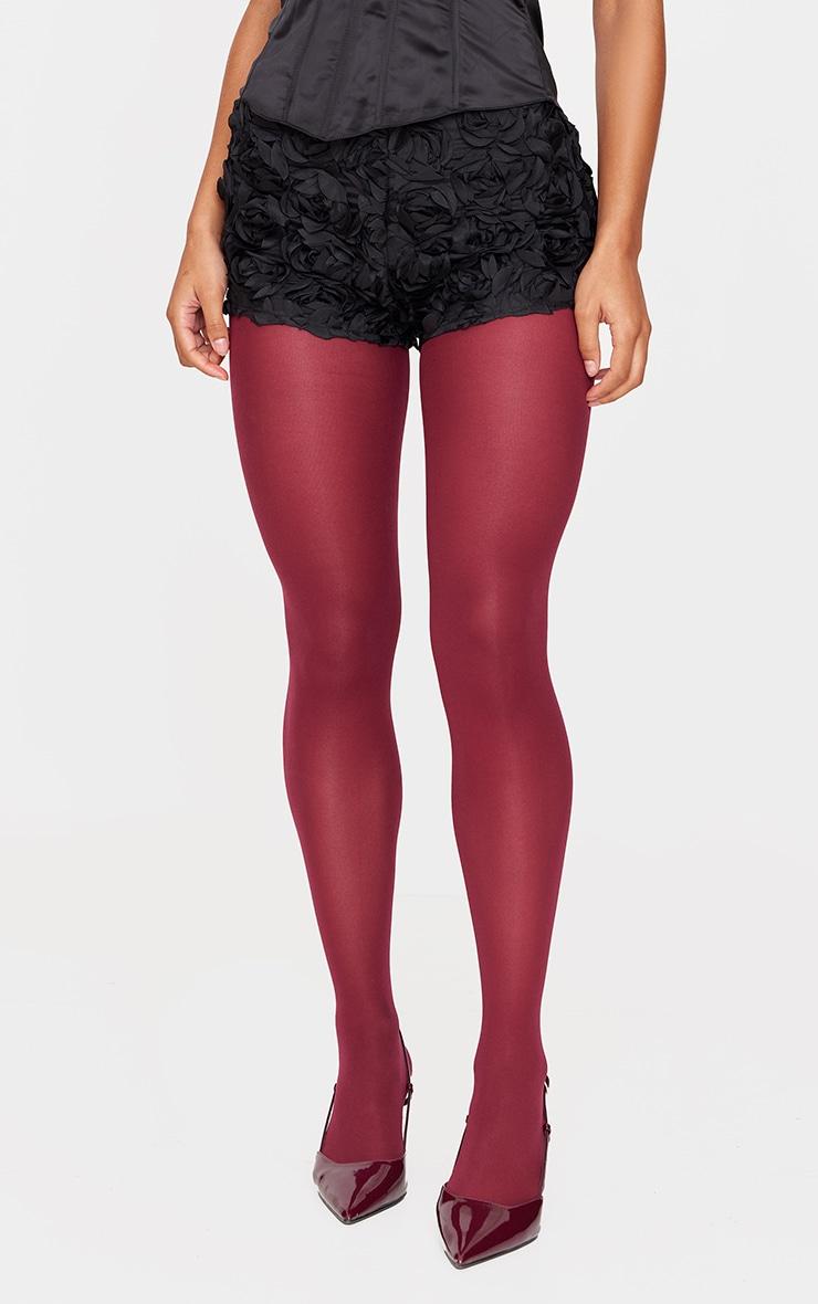  Black Rose Organza Panties Hot Pants Product Image