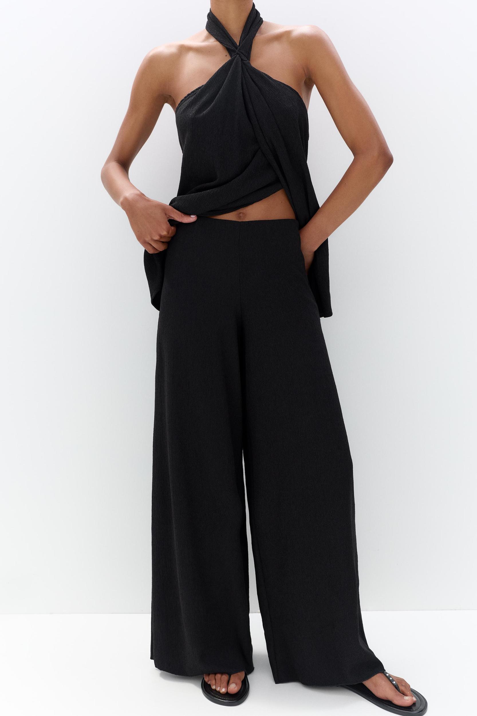 Rustic wide-leg pants Product Image
