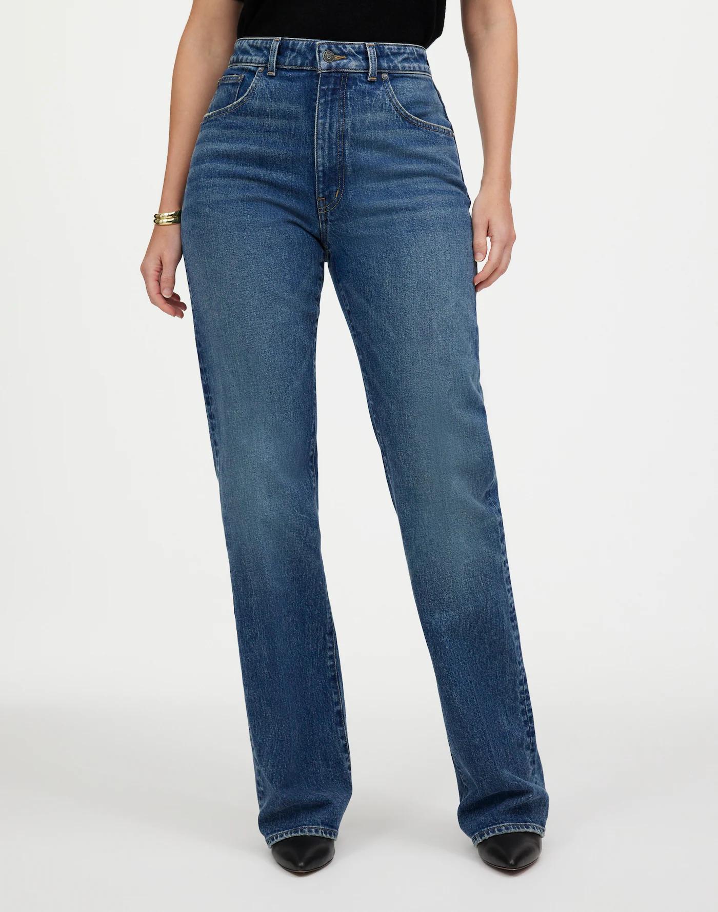 Curvy Relaxed Bootcut Jeans in Concho Wash Product Image