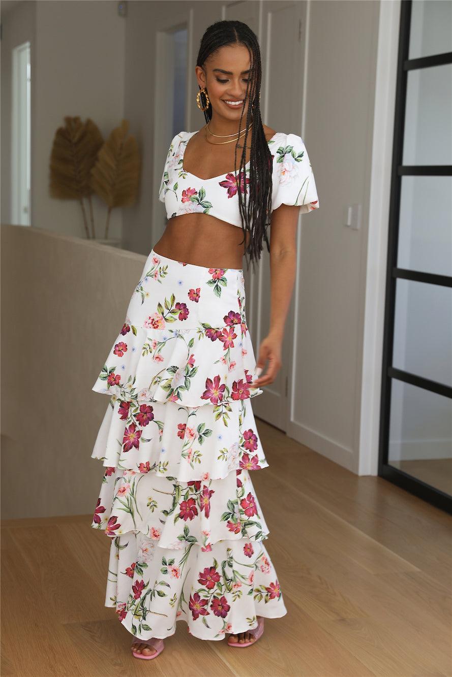 SEVEN WONDERS Yokana Top White Floral Product Image