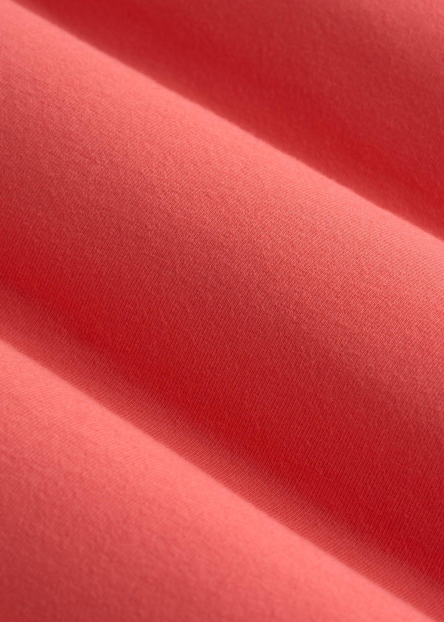 Cotton Blend Short Sleeve Square Neck Bodysuit for Tall Women in Sunset Coral Female Product Image