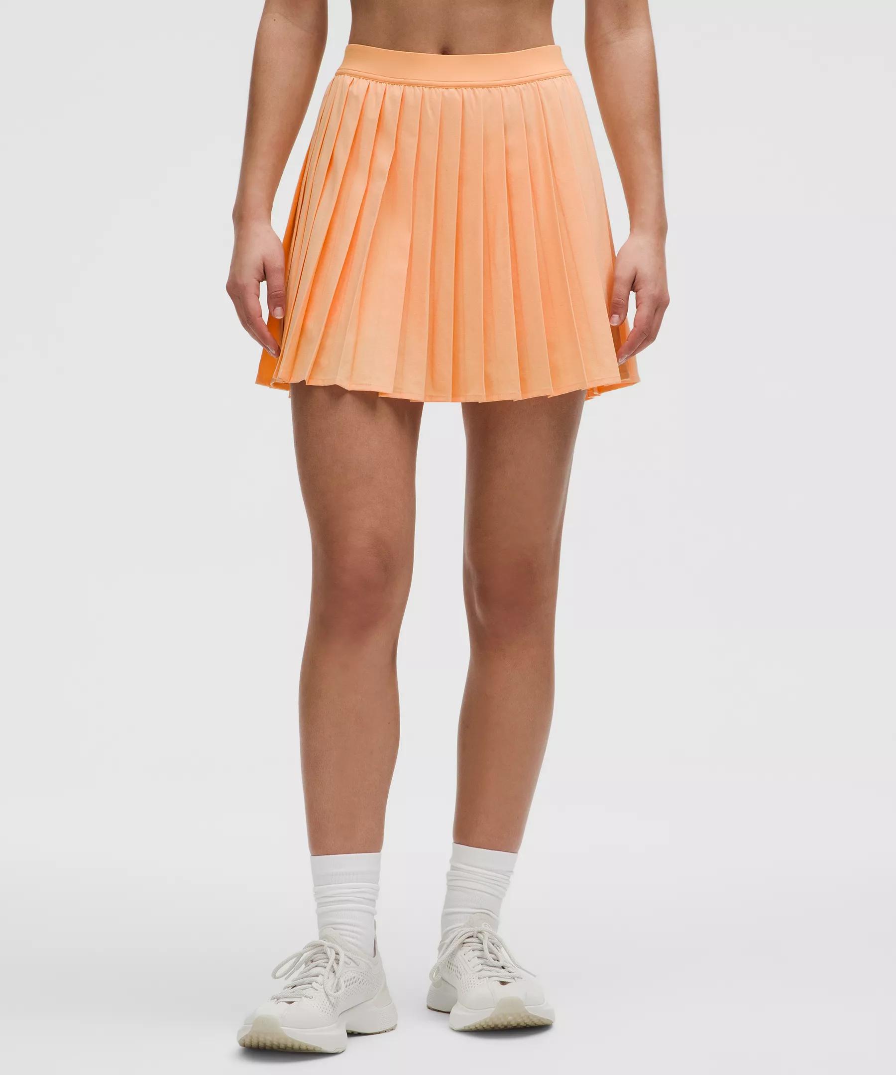 High-Rise Pleated Tennis Skirt *Long Product Image