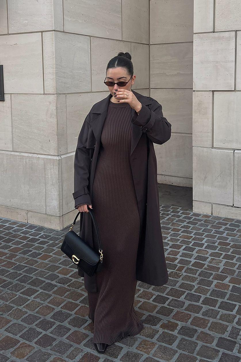 Knitted Ribbed Maxi Dress Product Image