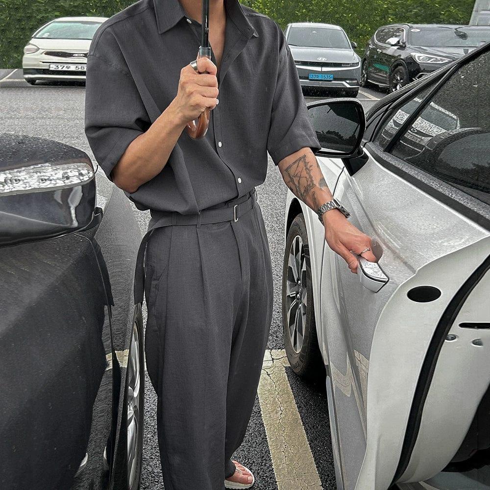 RT No. 11712 CASUAL SHIRT & PLEATED STRAIGHT PANTS Product Image