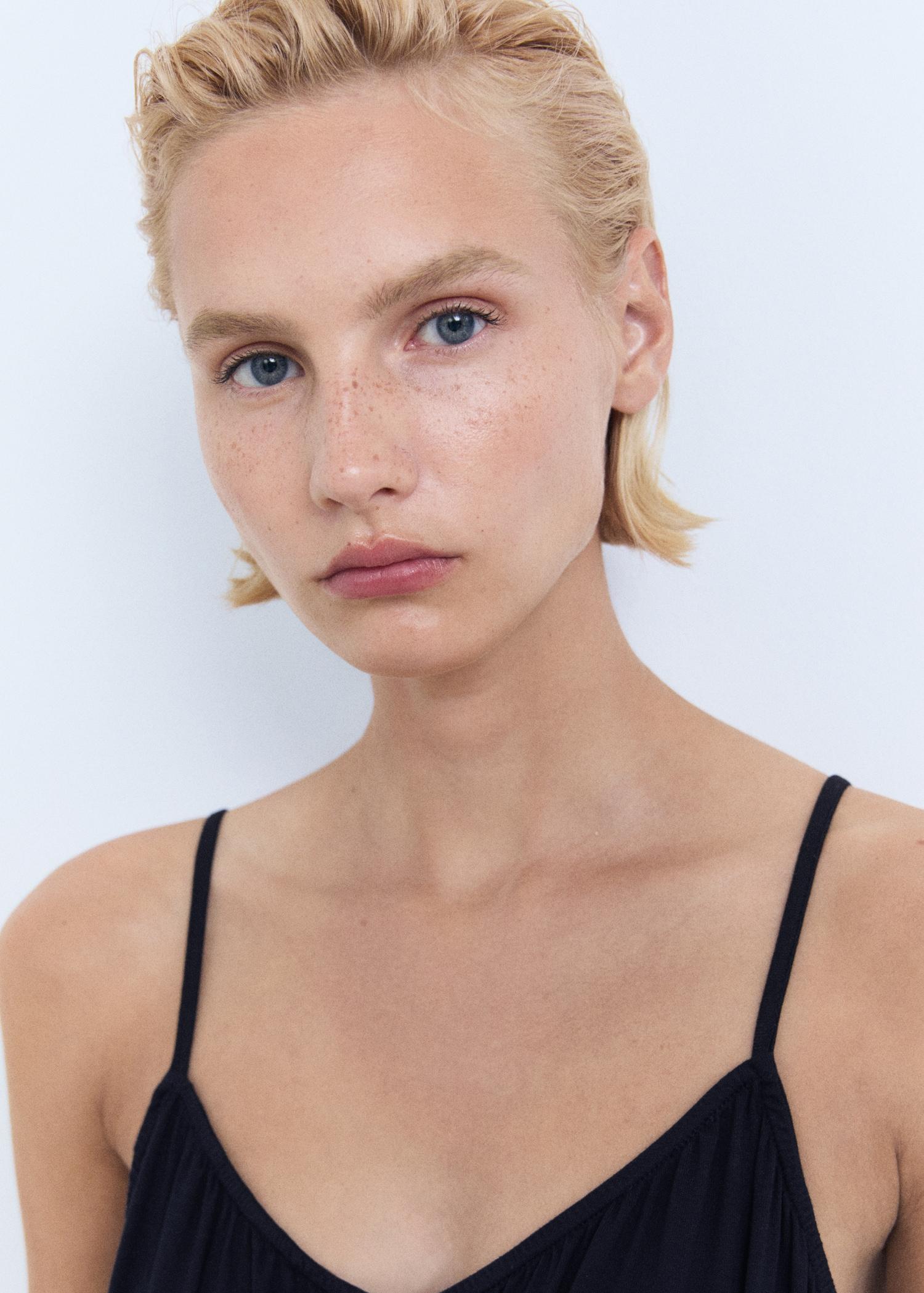 Short dress with gathered panels - Women | MANGO USA Product Image