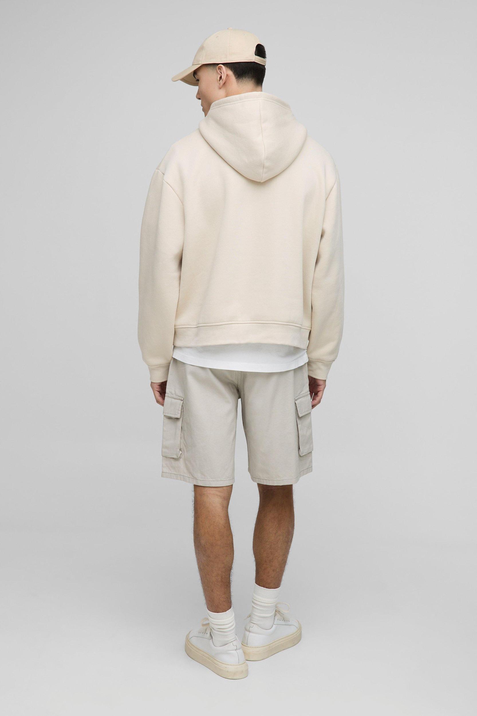 Fixed Waist Baggy Cargo Twill Shorts | boohooMAN USA Product Image