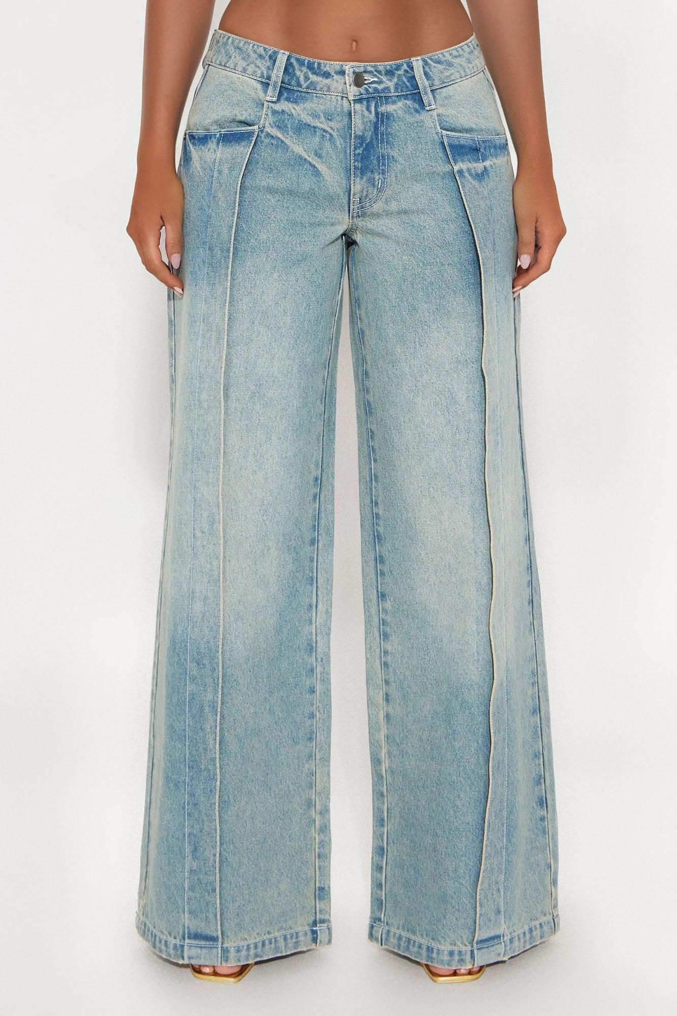 Something About You Wide Leg Jeans - Vintage Wash Product Image