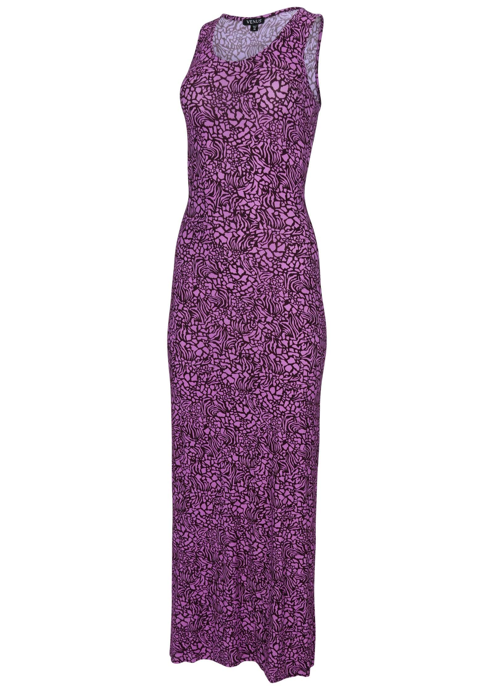 Tank Maxi Dress - Purple Abstract Animal Product Image