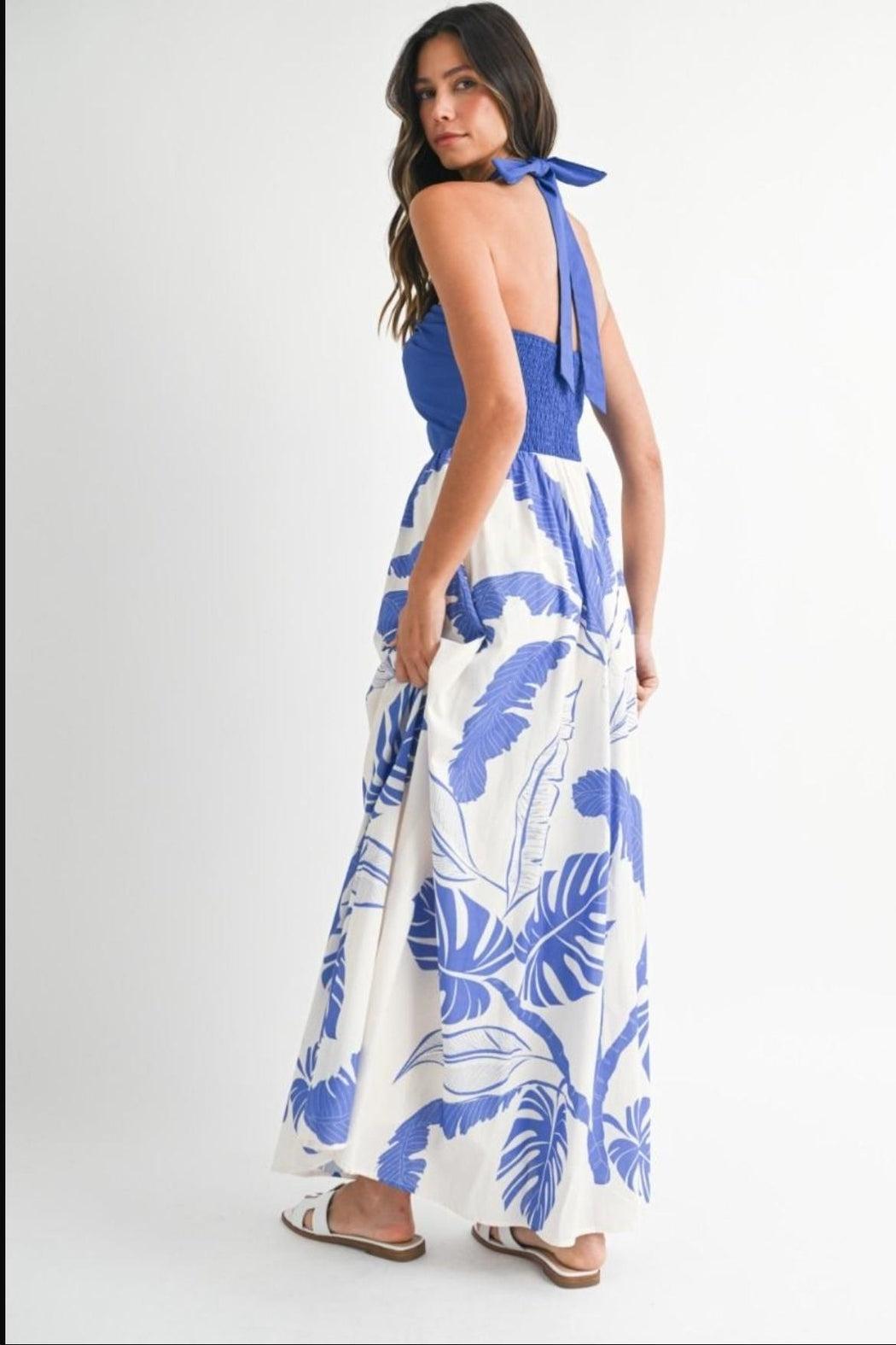 Leaf Halter Dress Product Image