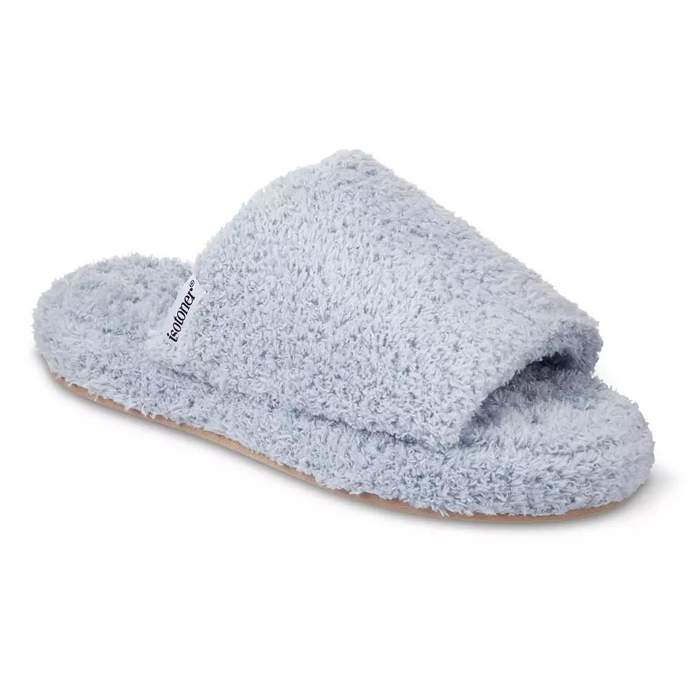 isotoner Joey Women's Cozy Plush Memory Foam Slide Slippers, Size: Medium, Blue Fog Product Image