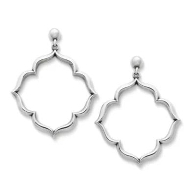 Venetian Frame Hoop Drop Earrings Product Image