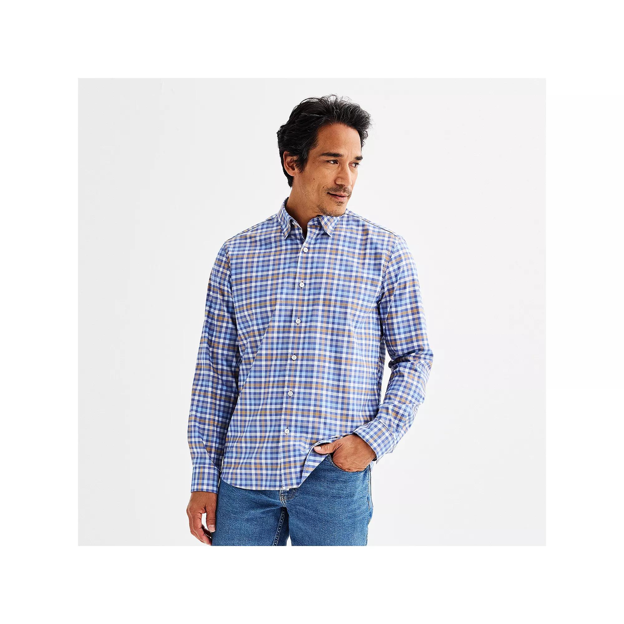 Men's Sonoma Goods For Life® Long Sleeve Performance Button-Down Shirt,  Product Image