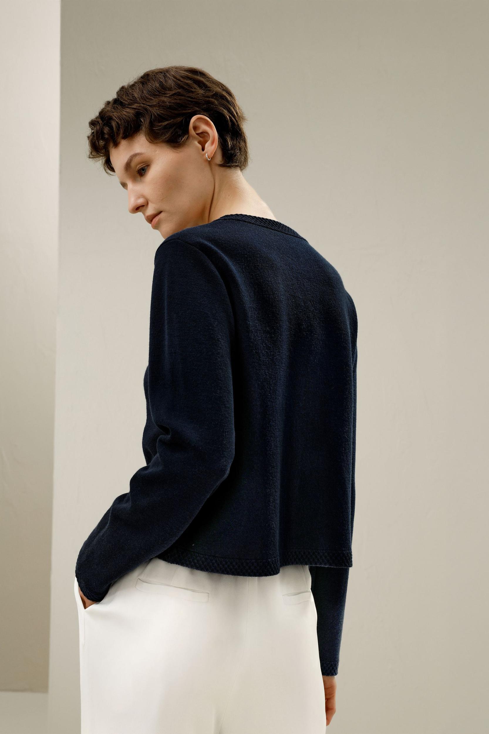 Merino Wool Golden Buttons Cardigan Product Image