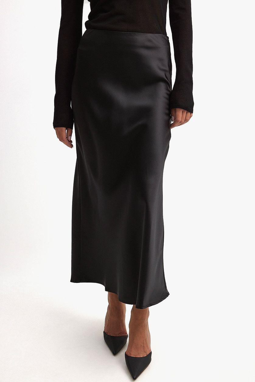 Satin Midi Skirt Product Image