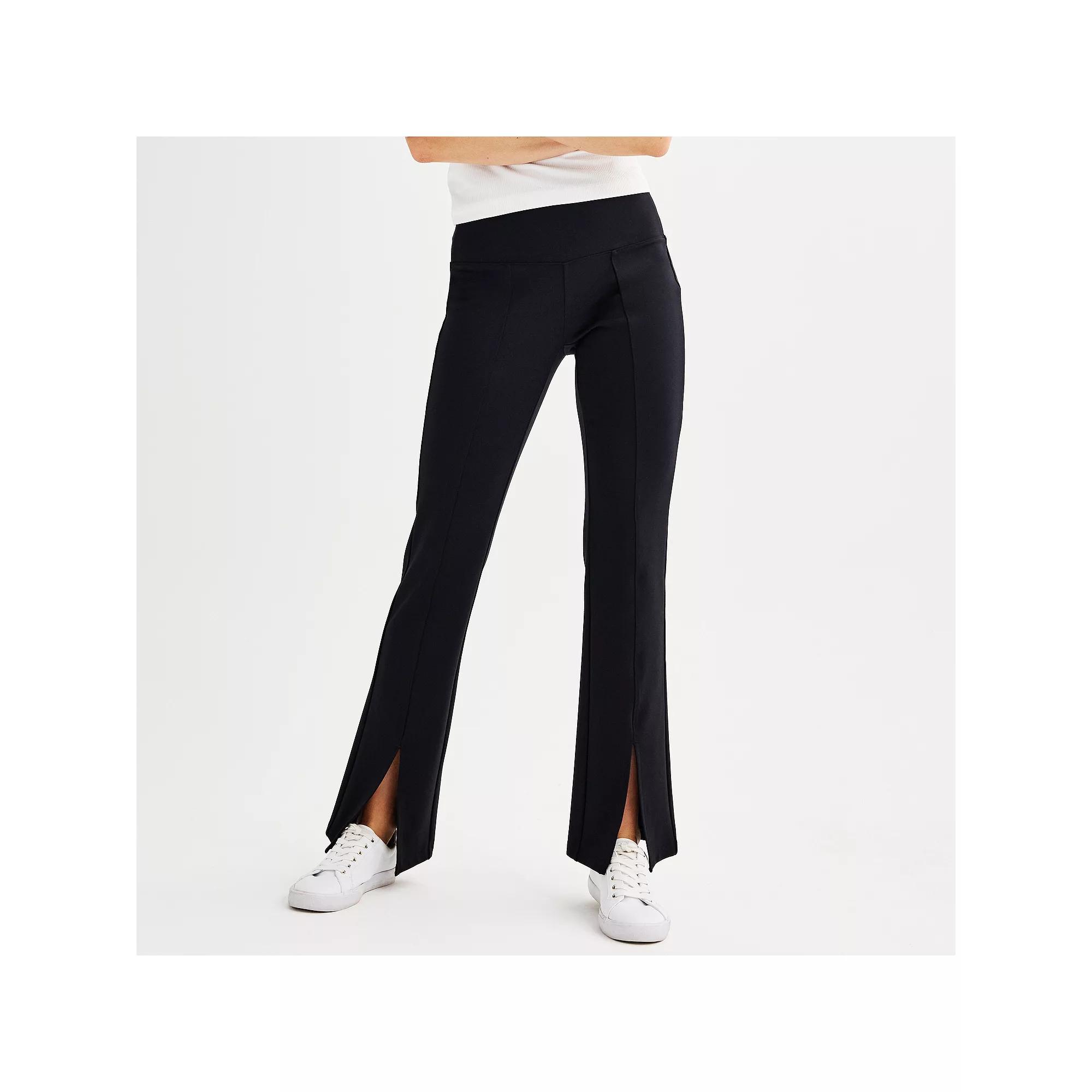 Womens FLX Elevate Ponte Front-Slit Flare Pants Product Image