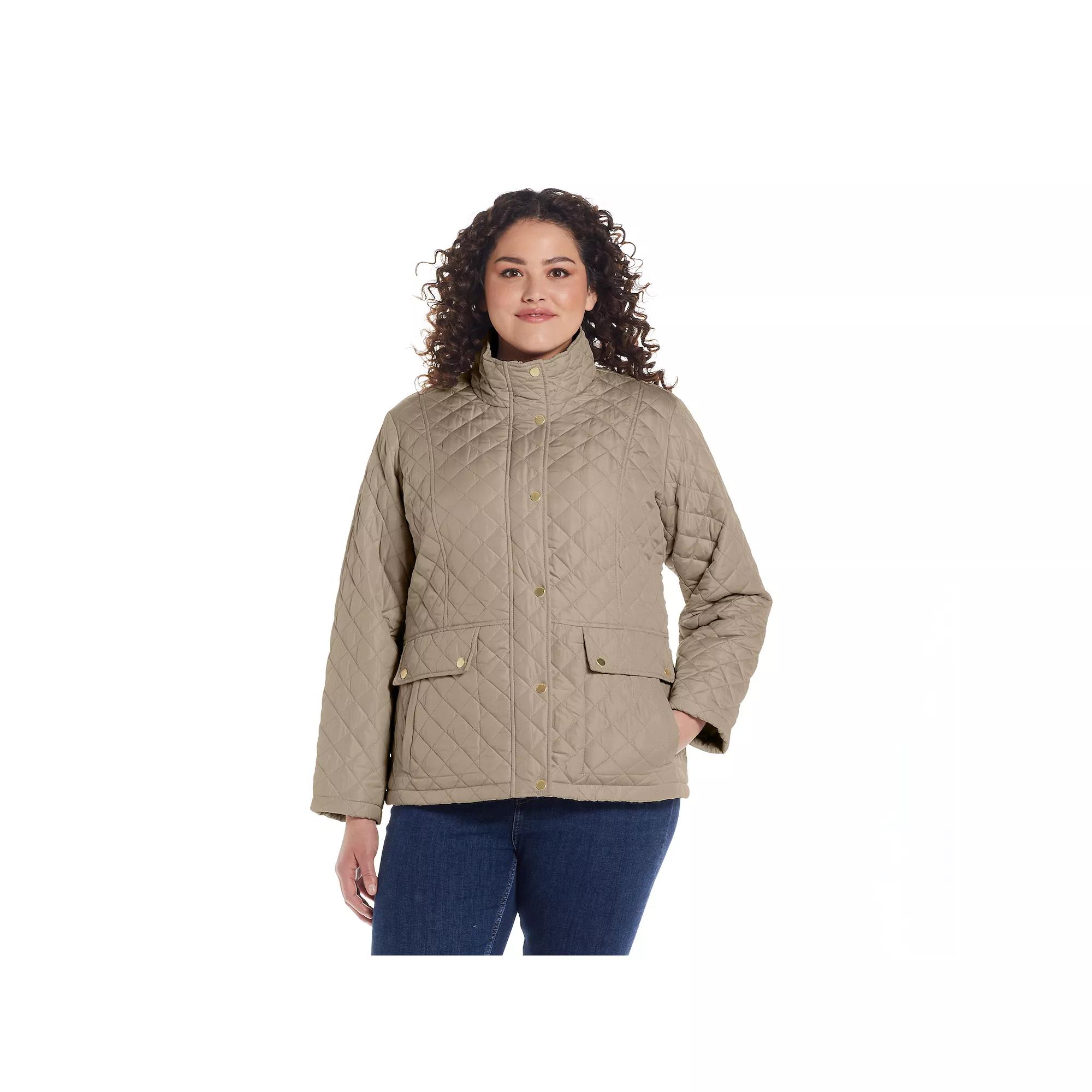 Plus Size Weathercast Modern Quilted Barn Jacket, Women's, Size: 3XL, Wheat Field Product Image