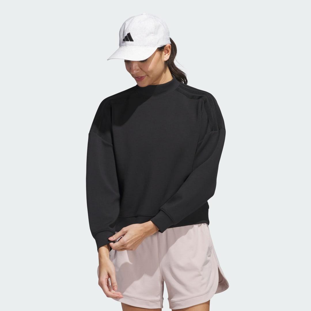 adidas Beyond Spacer Mock Layer Sweatshirt White M Womens Product Image