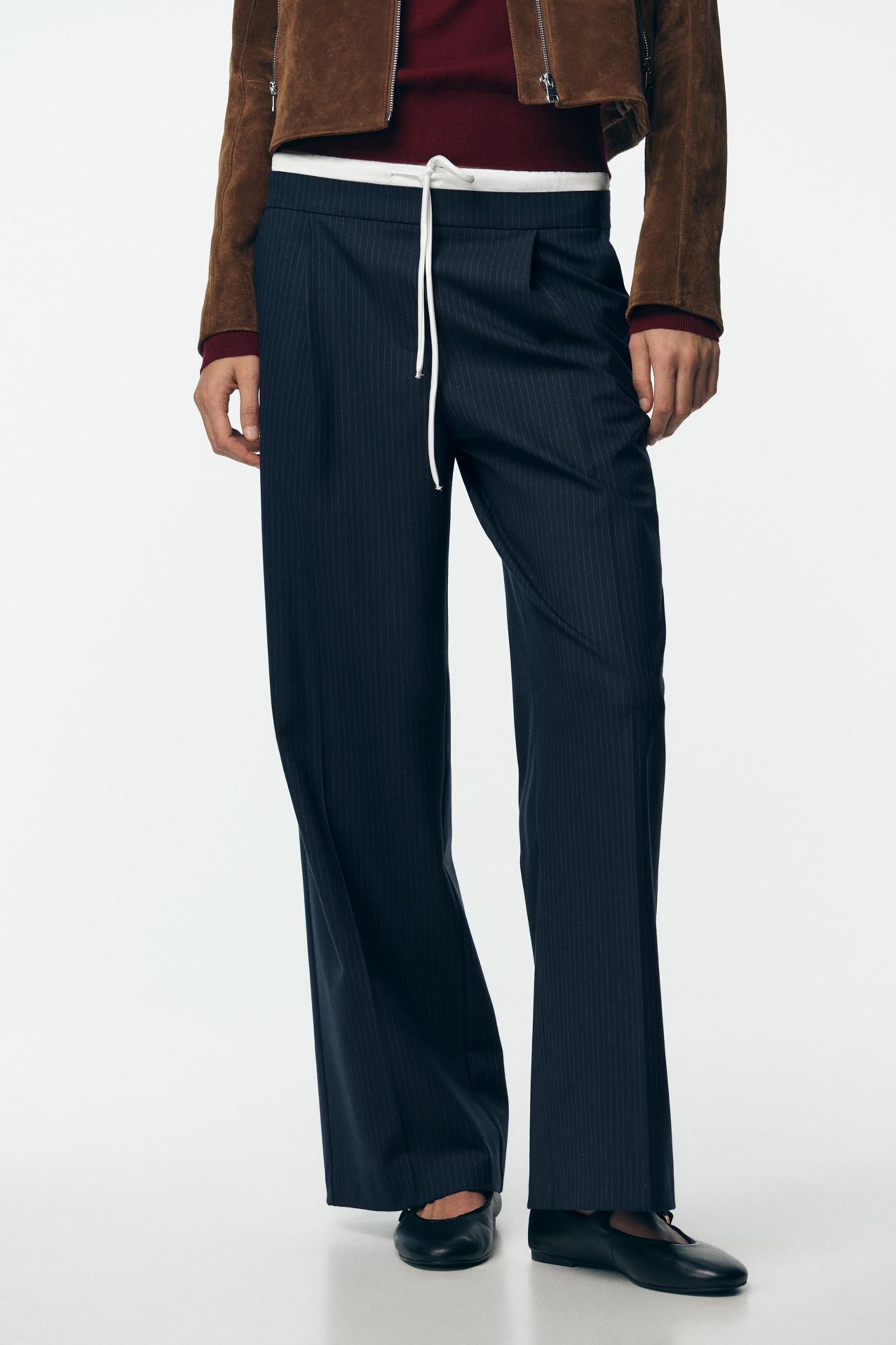 DOUBLE WAIST WIDE LEG PANTS Product Image