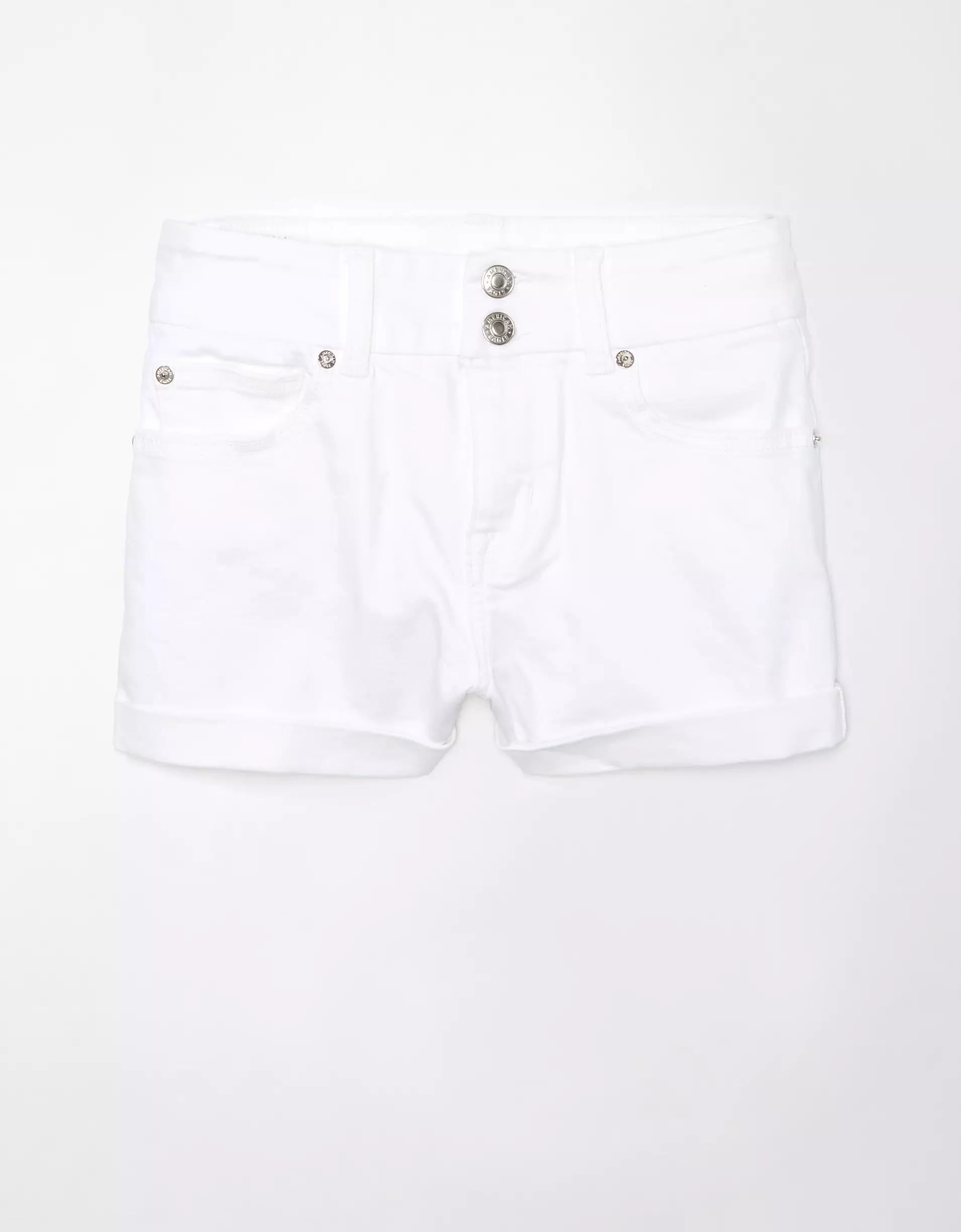 AE Next Level Curvy High-Waisted Denim Short Short Product Image