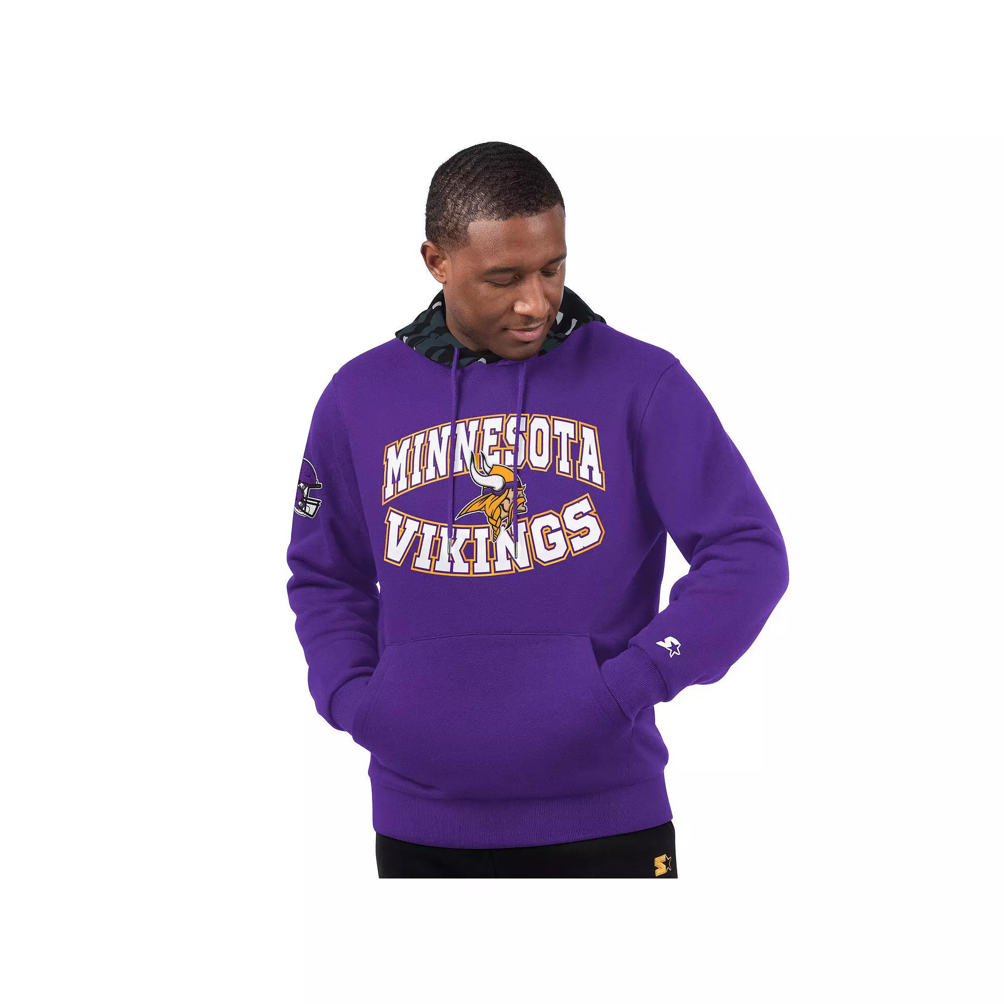 Men's Starter Purple Minnesota Vikings Thursday Night Gridiron Pullover Hoodie,  Product Image
