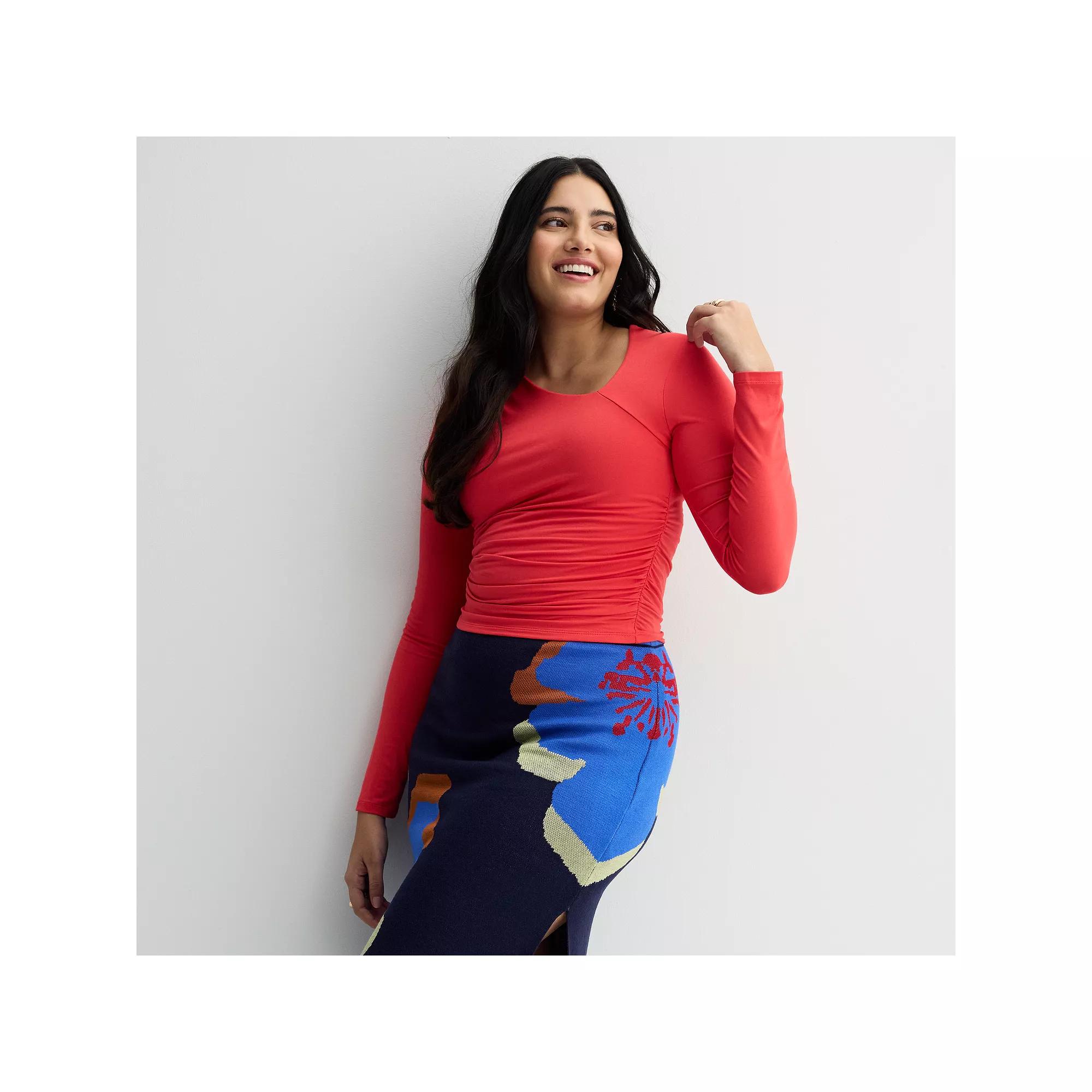 Women's INTEMPO™ Long Sleeve Asymmetrical Top, Size: Medium, Pink Product Image