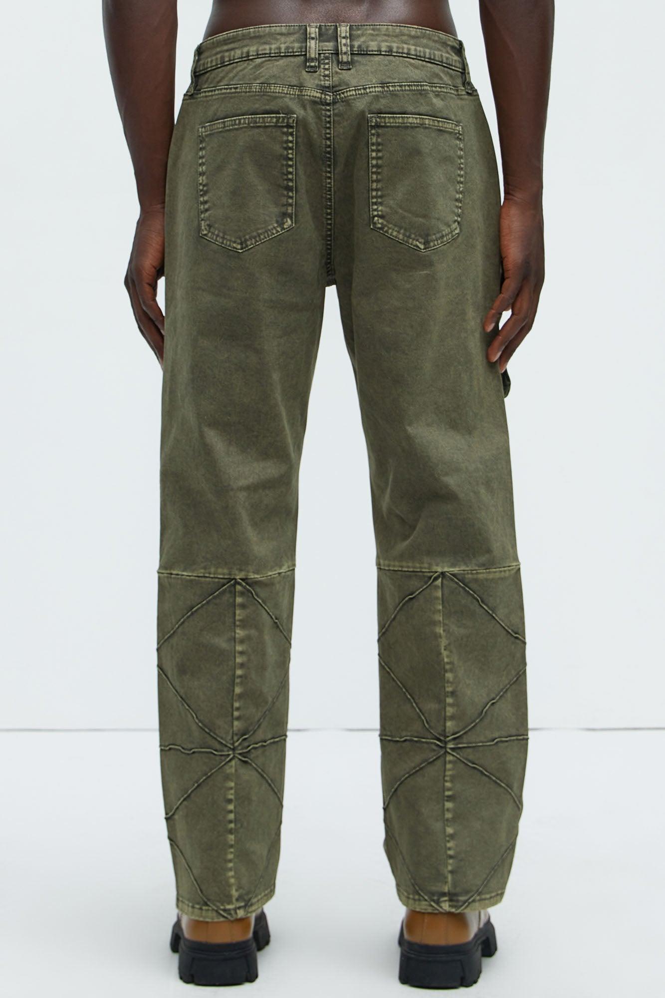 Go Time Straight Cargo Jeans - Olive Product Image