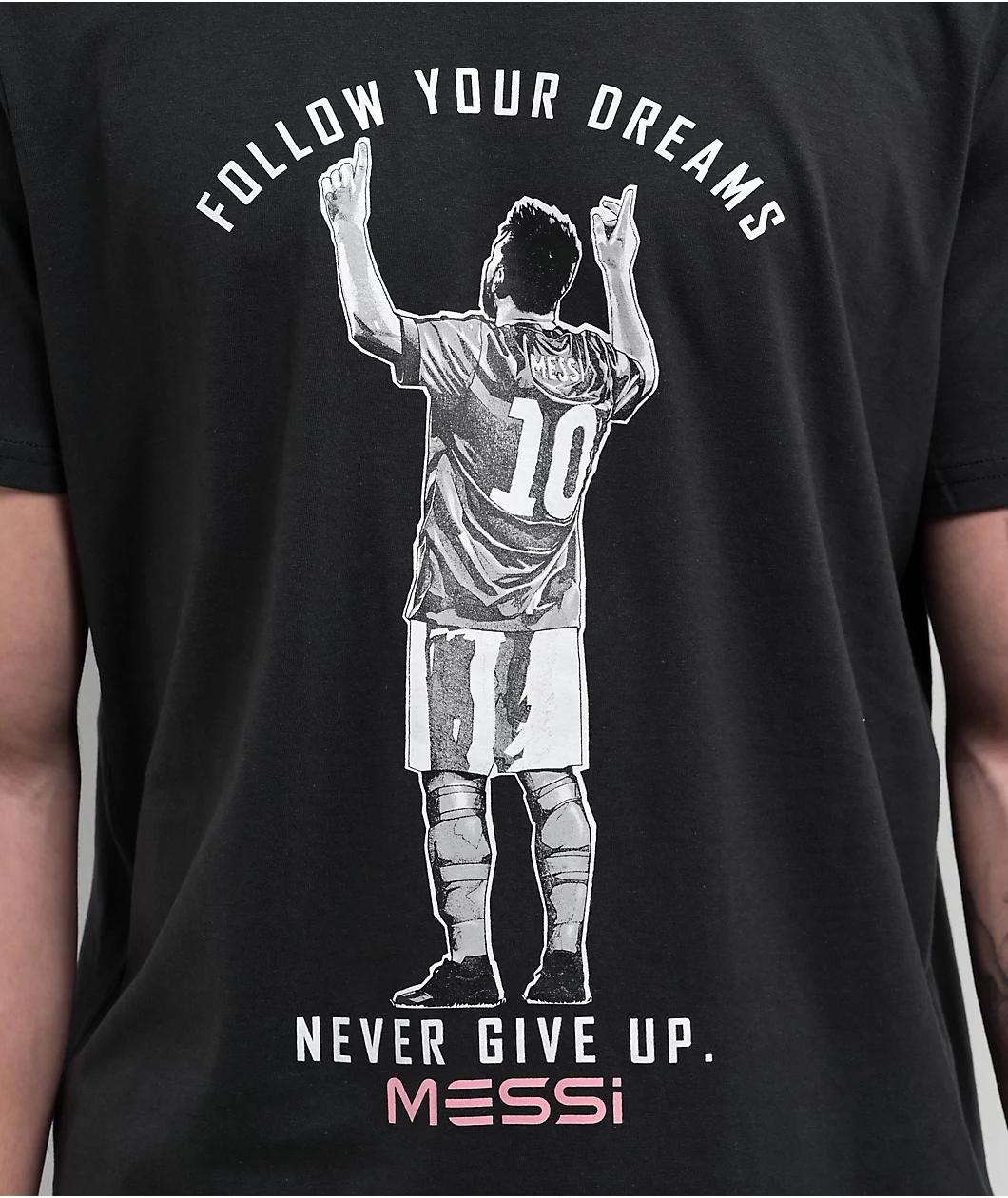 Messi Cheer Black T-Shirt Product Image