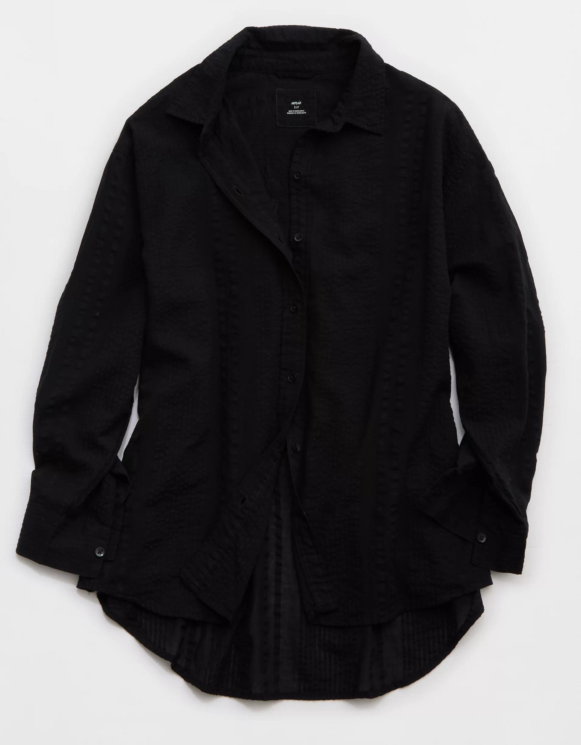 Aerie Seersucker Coverup Shirt Product Image