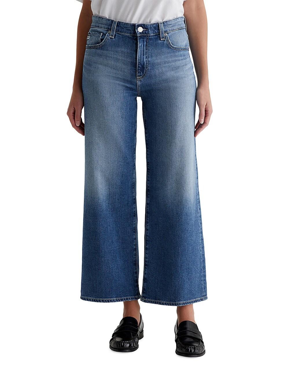 Womens Saige Wide-Leg Crop Jeans Product Image