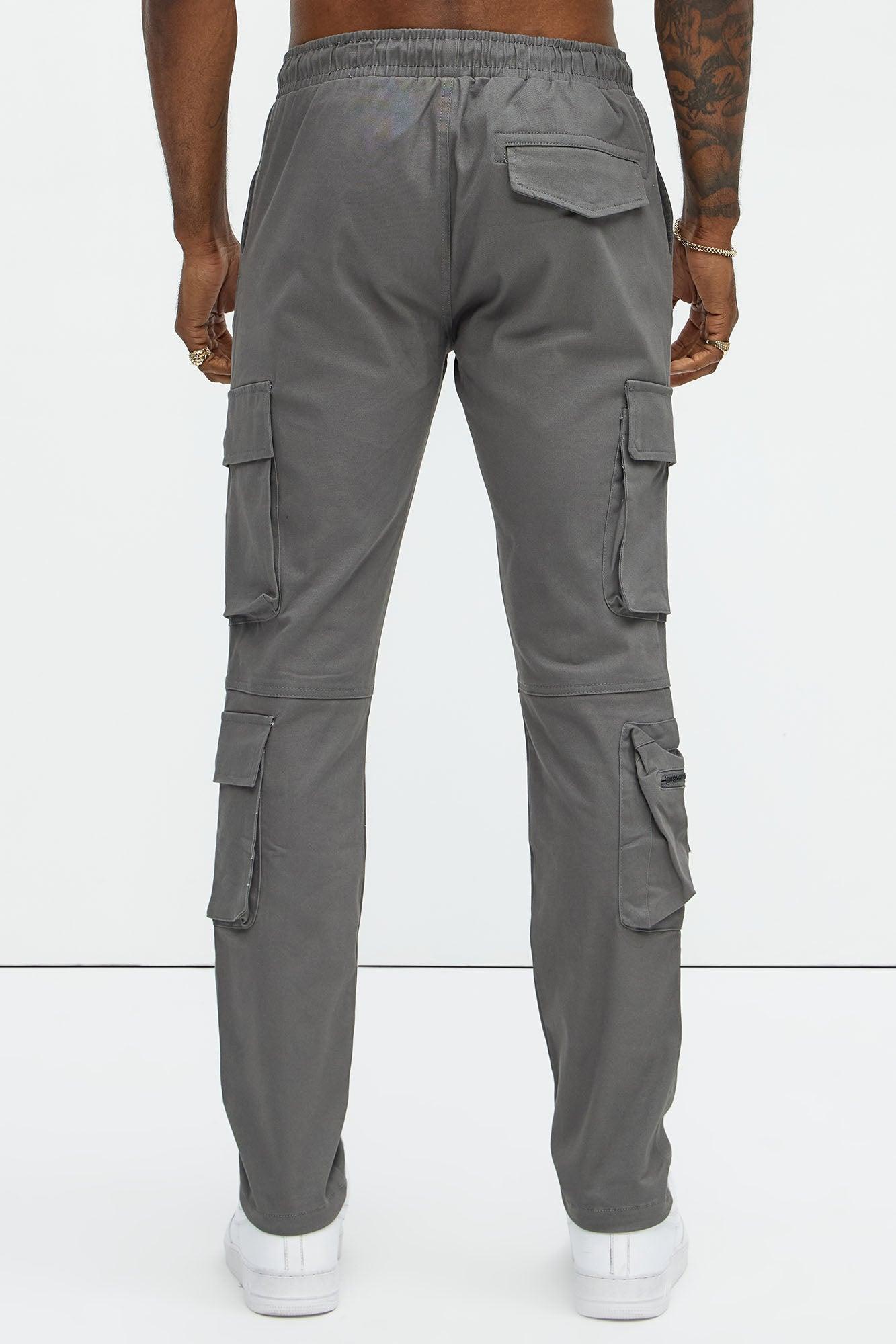 Stay On It Skinny Cargo Pants - Grey Product Image