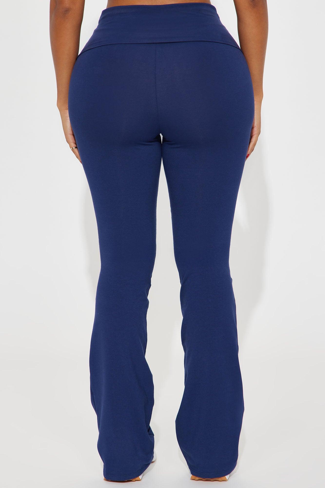 Adriana Foldover Flare Pant - Navy Female Product Image