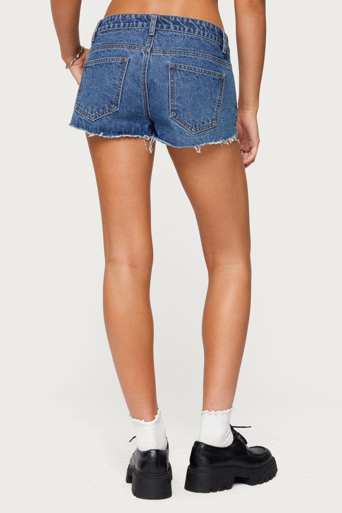 Devin Low Rise Micro Denim Shorts Product Image