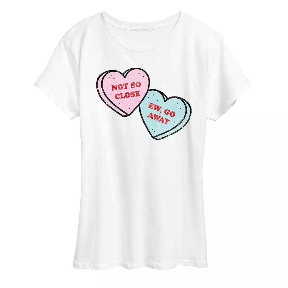 Women's Sassy Candy Hearts Graphic Tee,  Product Image