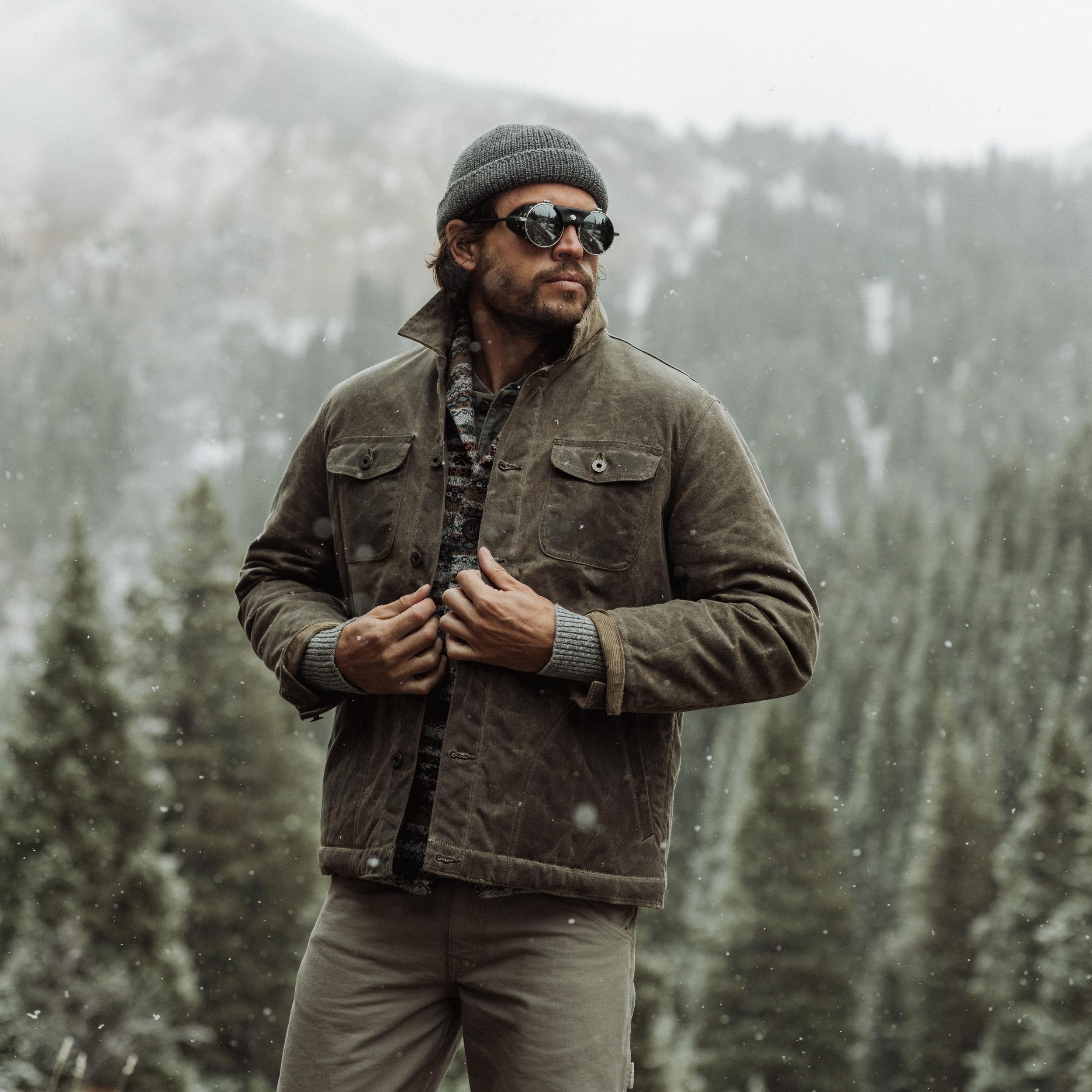 Flannel-Lined Quilted Waxed Rancher Jacket Product Image