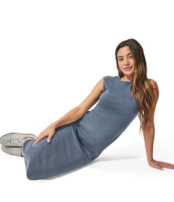 Splendid Indigo Cotton Crew Neck Tank Maxi Dress Product Image