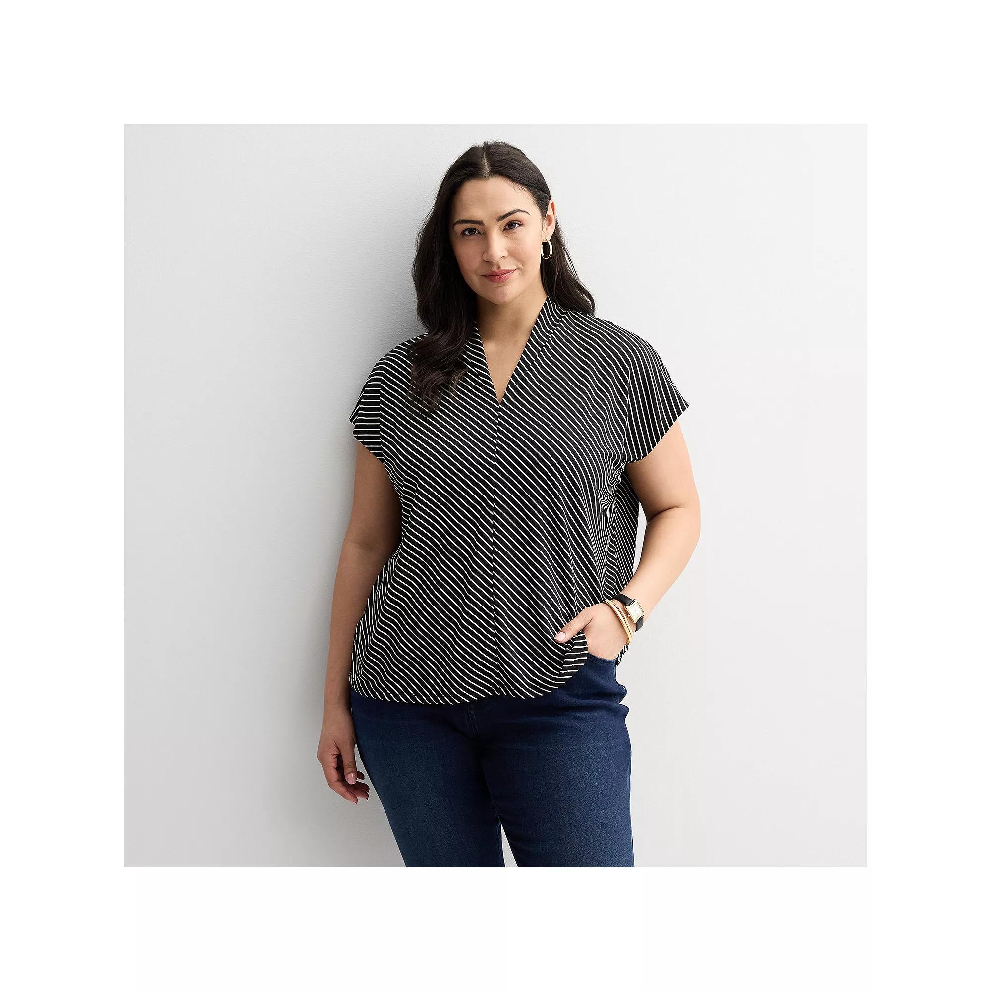 Plus Size Nine West Dolman V-Neck Top, Womens Product Image