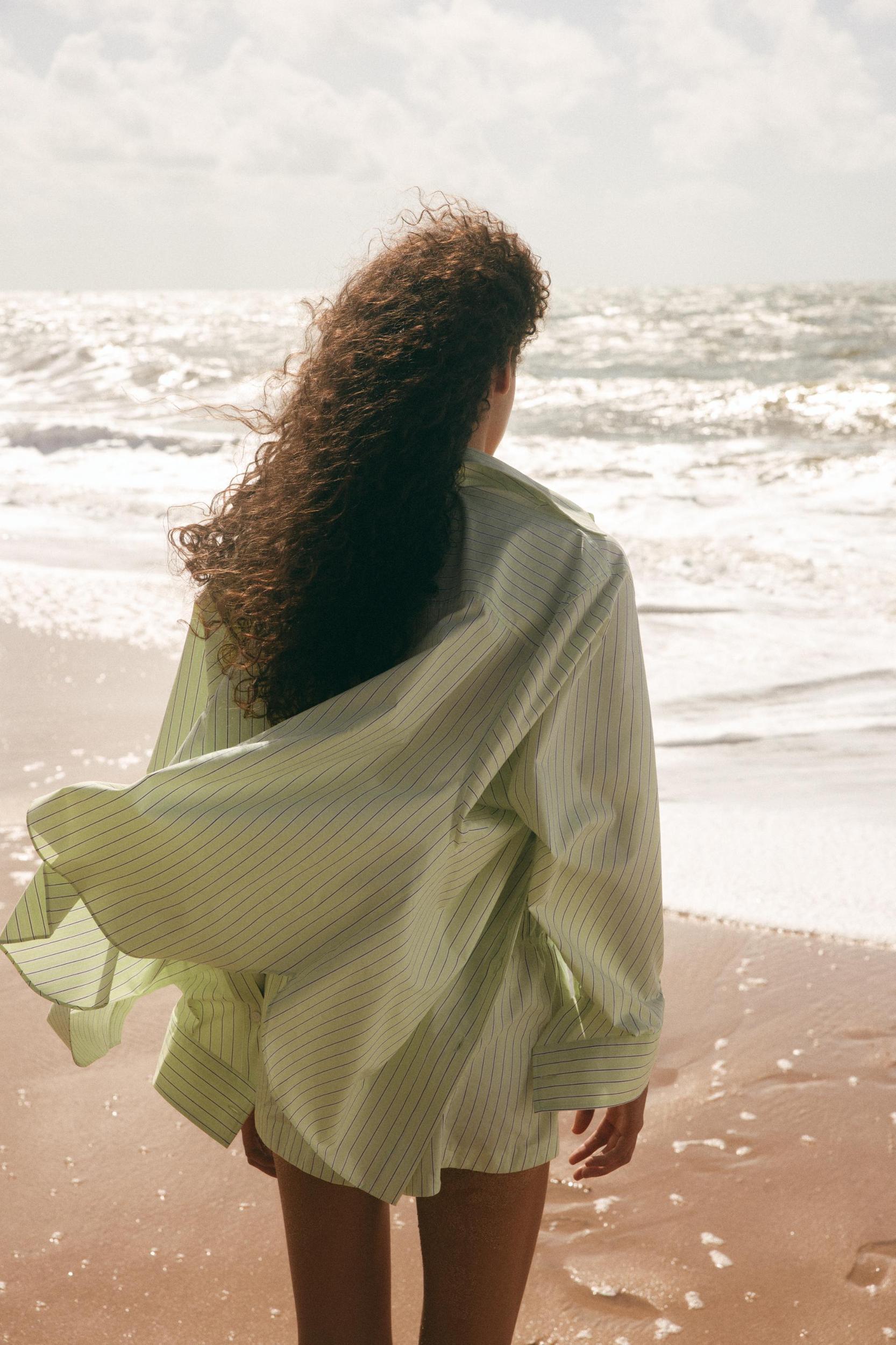 OVERSIZED STRIPED POPLIN SHIRT Product Image