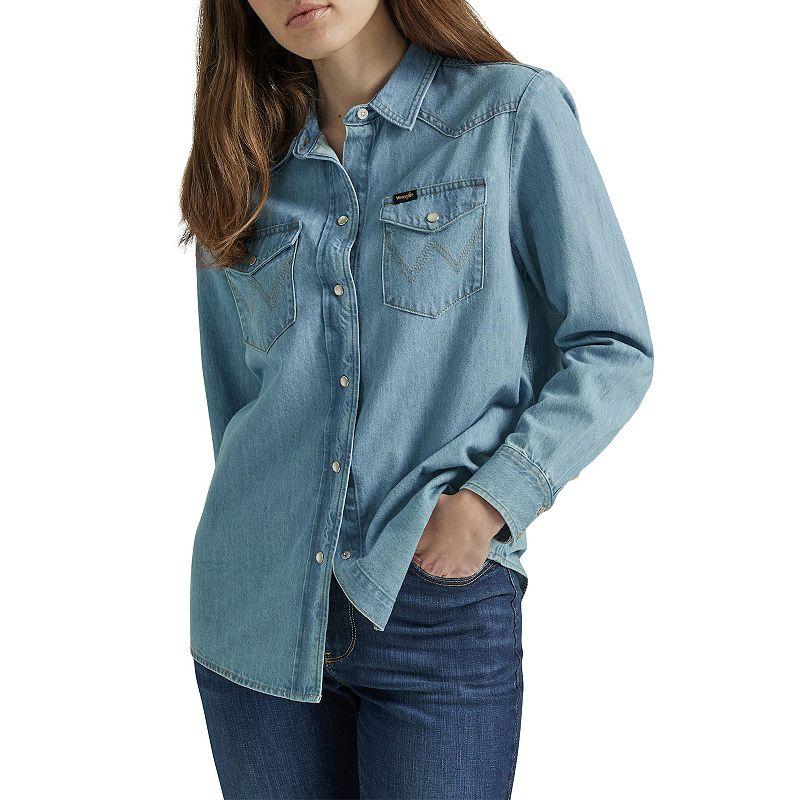 Women's Wrangler Boyfriend Shirt, Size: Large, Nashville Product Image