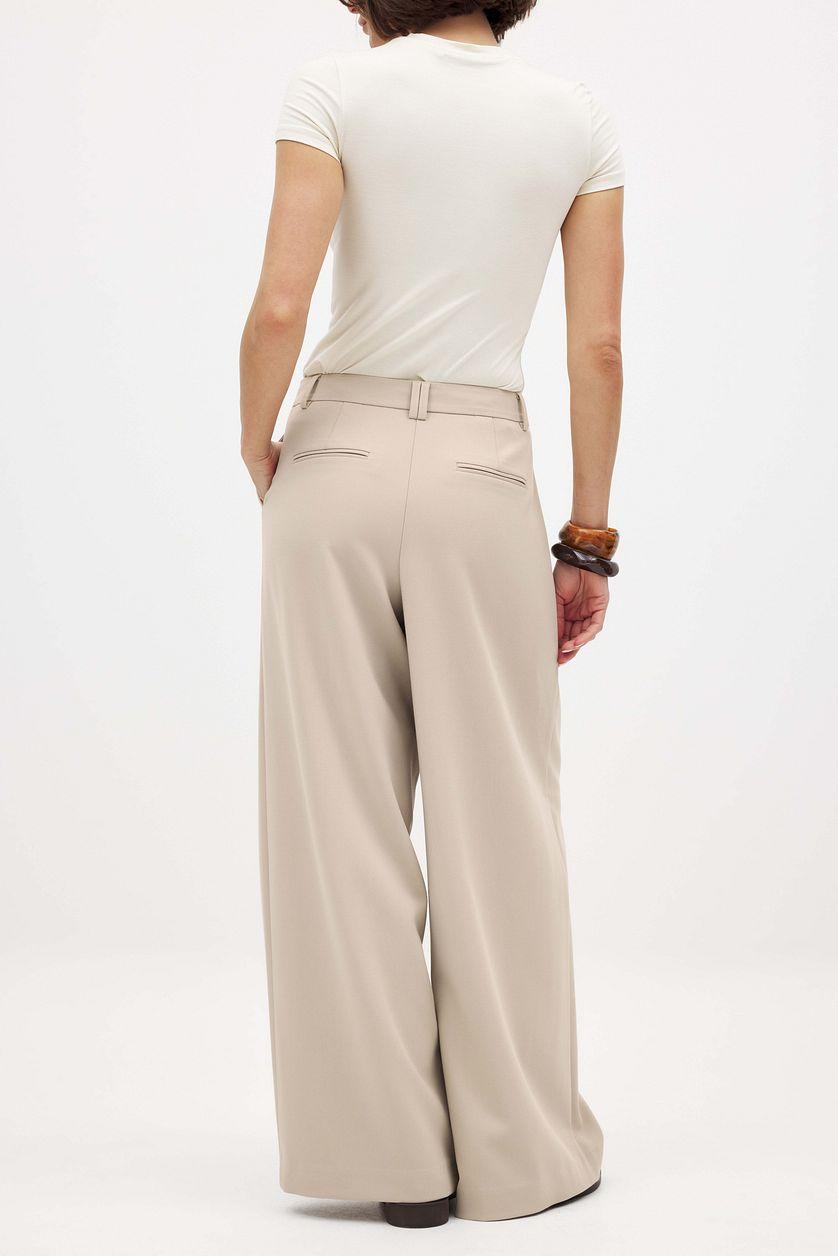 Wide High Waist Suit Pants Product Image