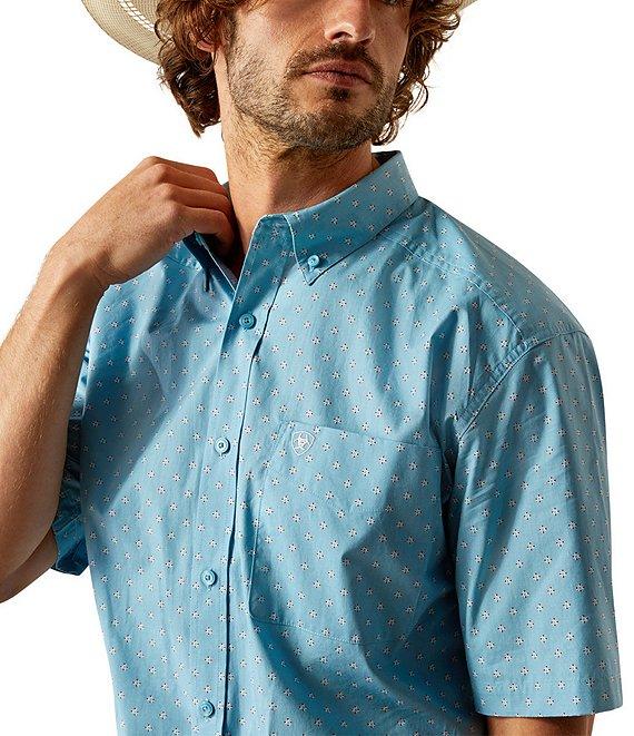 Ariat Guy Classic Fit Short Sleeve Printed Woven Shirt Product Image