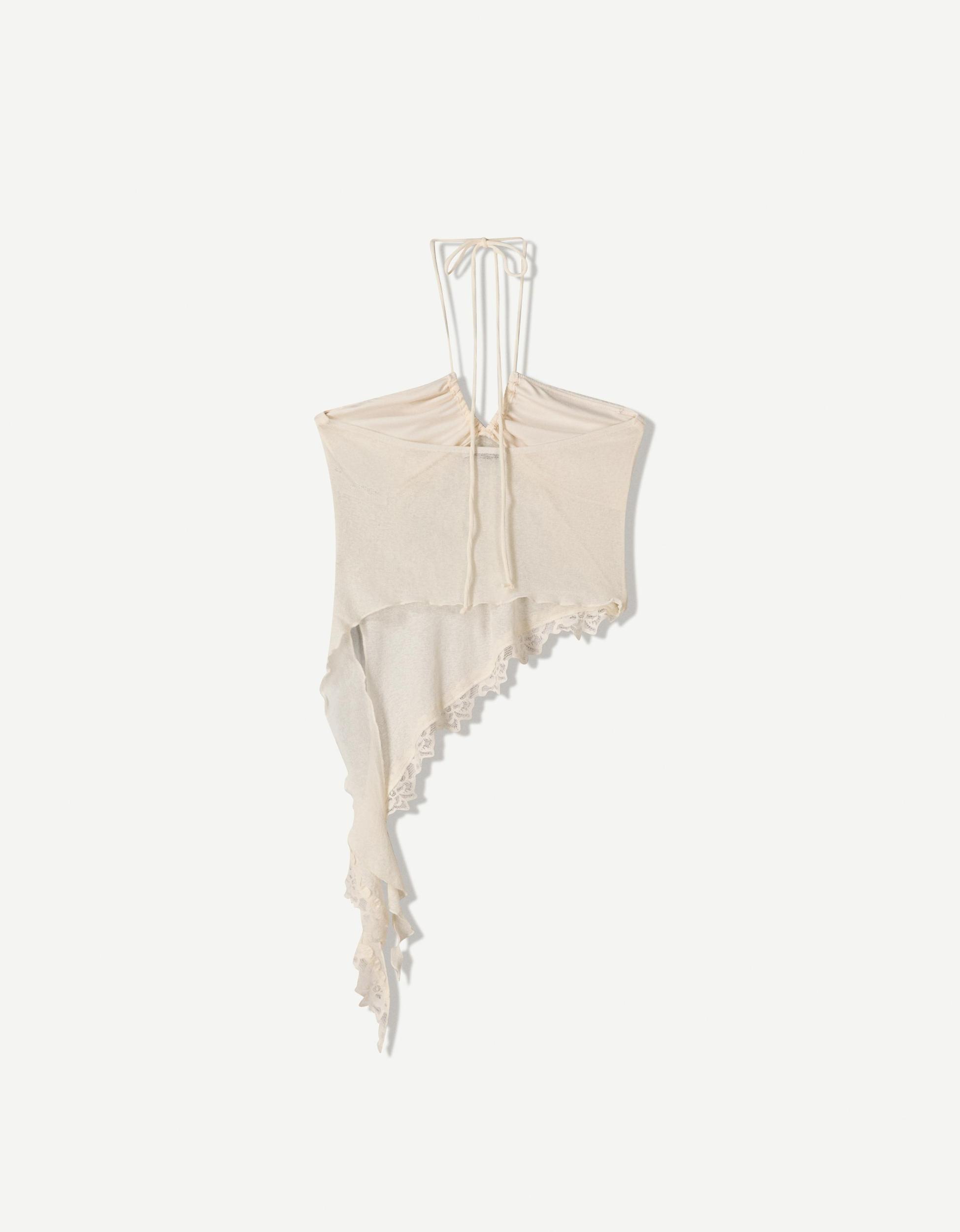 Rustic strappy top with an asymmetric hem Product Image