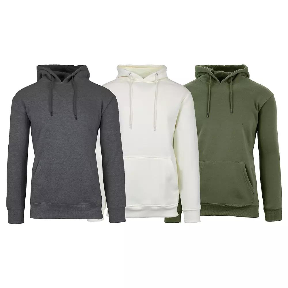 Mens Rudolph 3-Pack Heavyweight Fleece-Lined Modern Fit Hoodie Grey Olive Product Image
