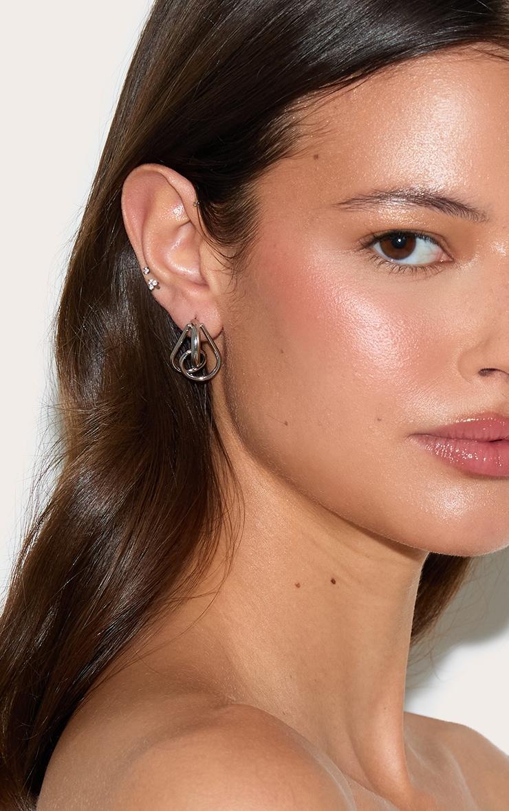 Silver Abstract Multi-pack Stud Earrings Product Image