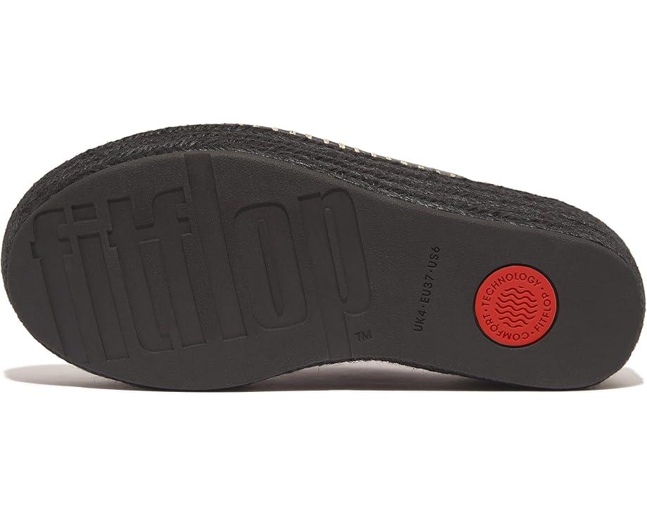 Women's FitFlop Eloise Espadrille Leather Wedge Cross Slides Product Image