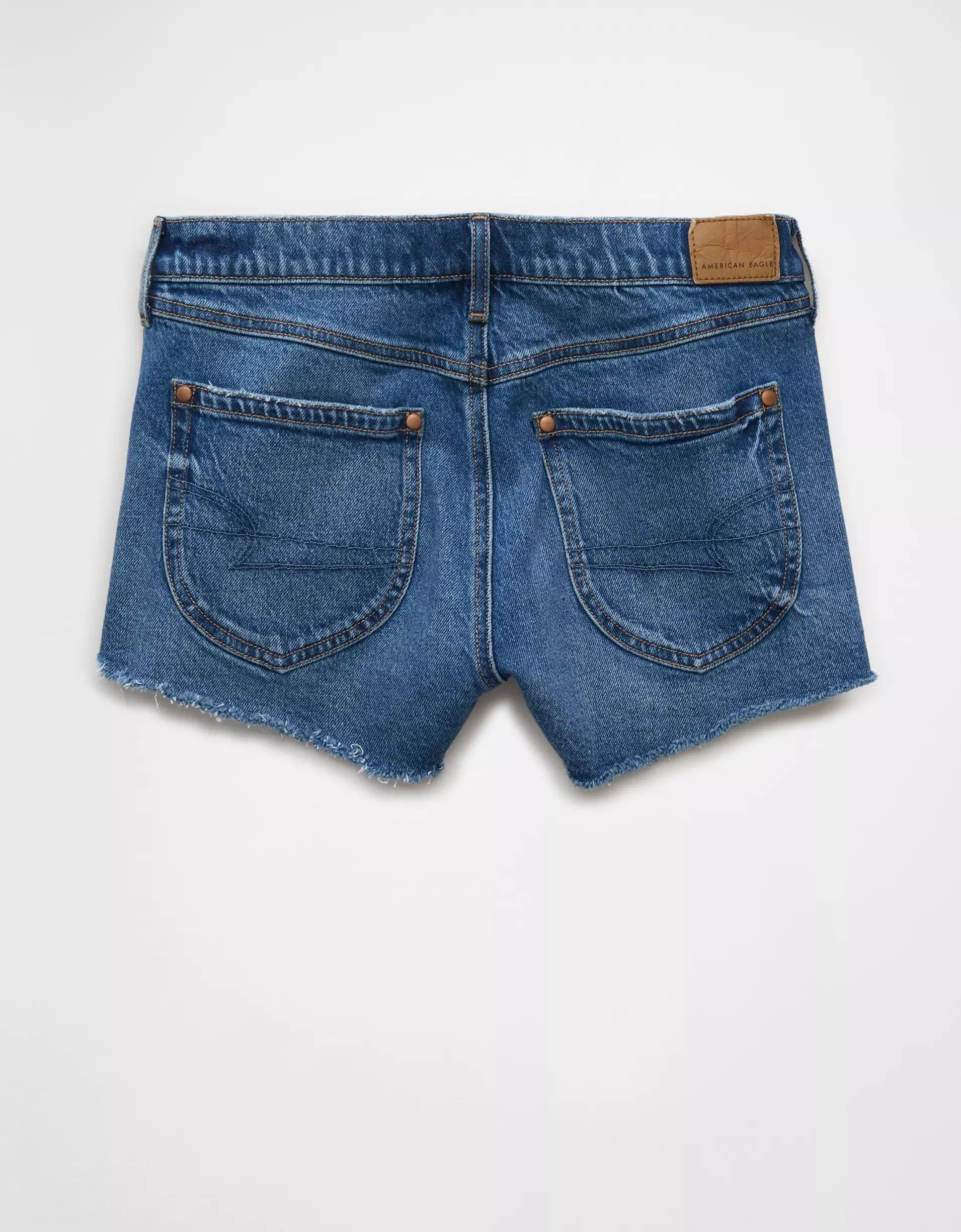 AE Stretch Super Low-Rise Denim Perfect Shortie Product Image