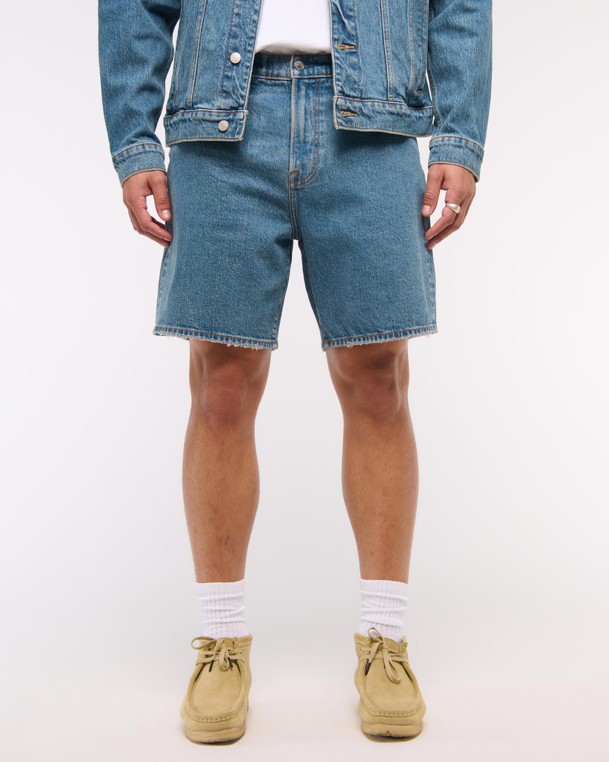 Athletic Loose Denim Short Product Image