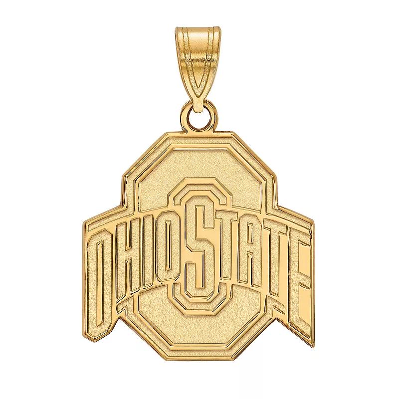 LogoArt 14K Gold Plated Ohio State Large Pendant, Women's, Size: 25MM Product Image