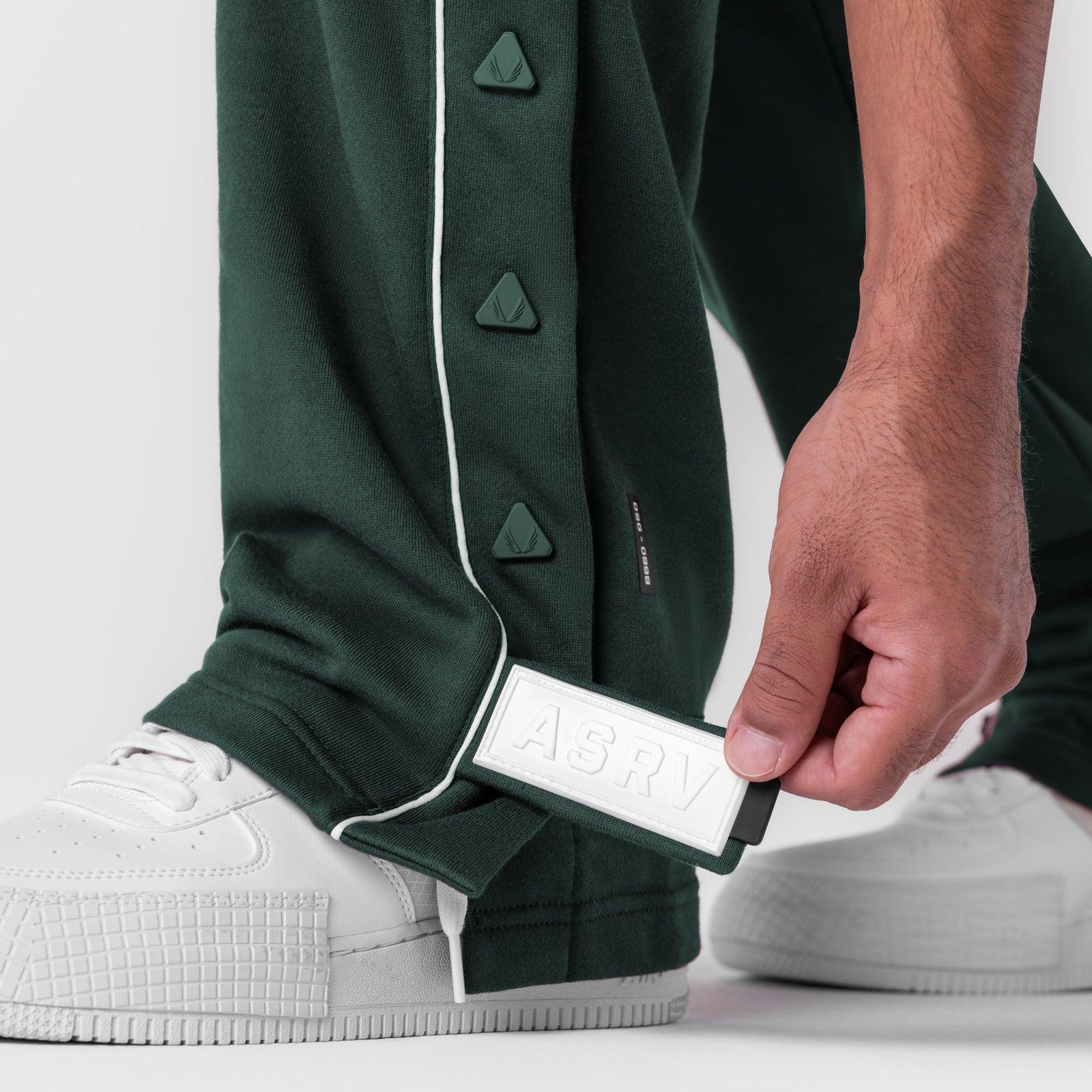 0998. Herringbone Terry Snap Button Sweats - Crimson Product Image